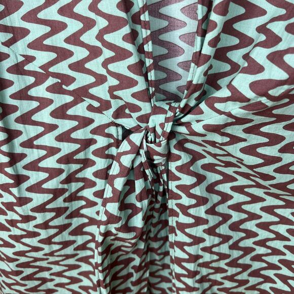 Zara Lissie Shirt Printed‎ Tunic Long Sleeve Blouse Boho Bloggers Favorite Small - Picture 7 of 9